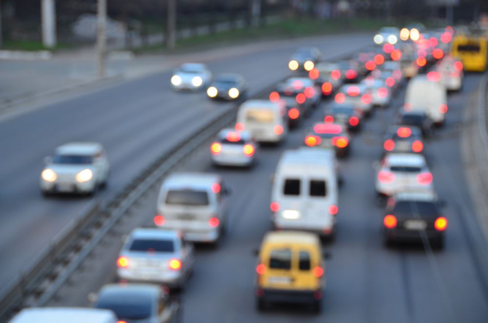 cars driving on express way